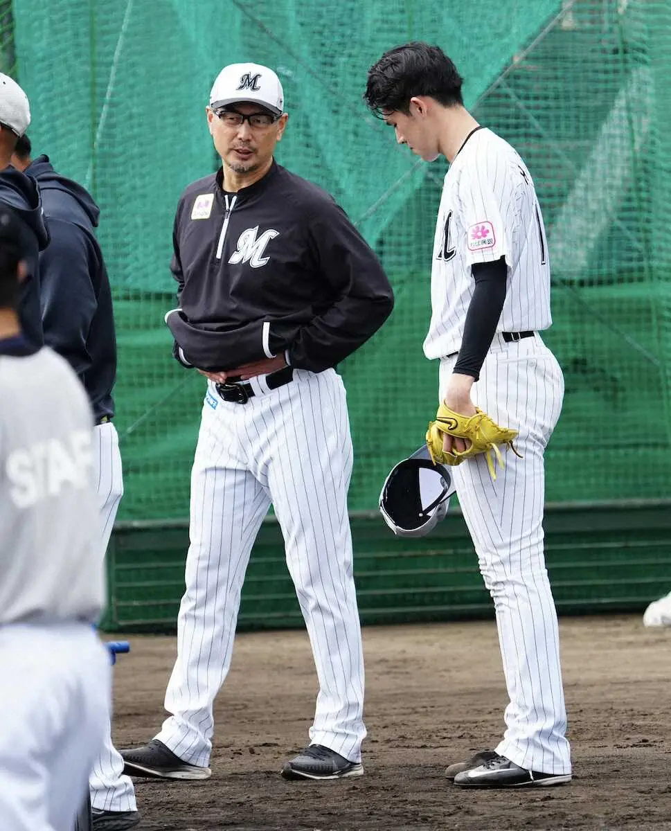 【画像・写真】ロッテ吉井理人監督　ライブBP登板の佐々木朗は「今の時点では上々」　15日のヤクルト戦登板を明言