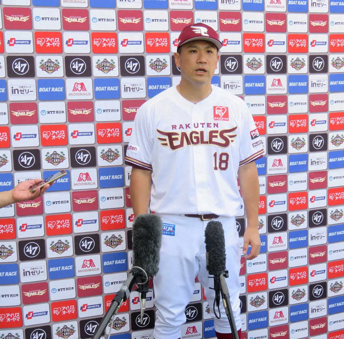 新球場エスコンFで開幕投手を務める楽天・田中マー君は「投手として特別。一番最初に勝利を挙げたい」