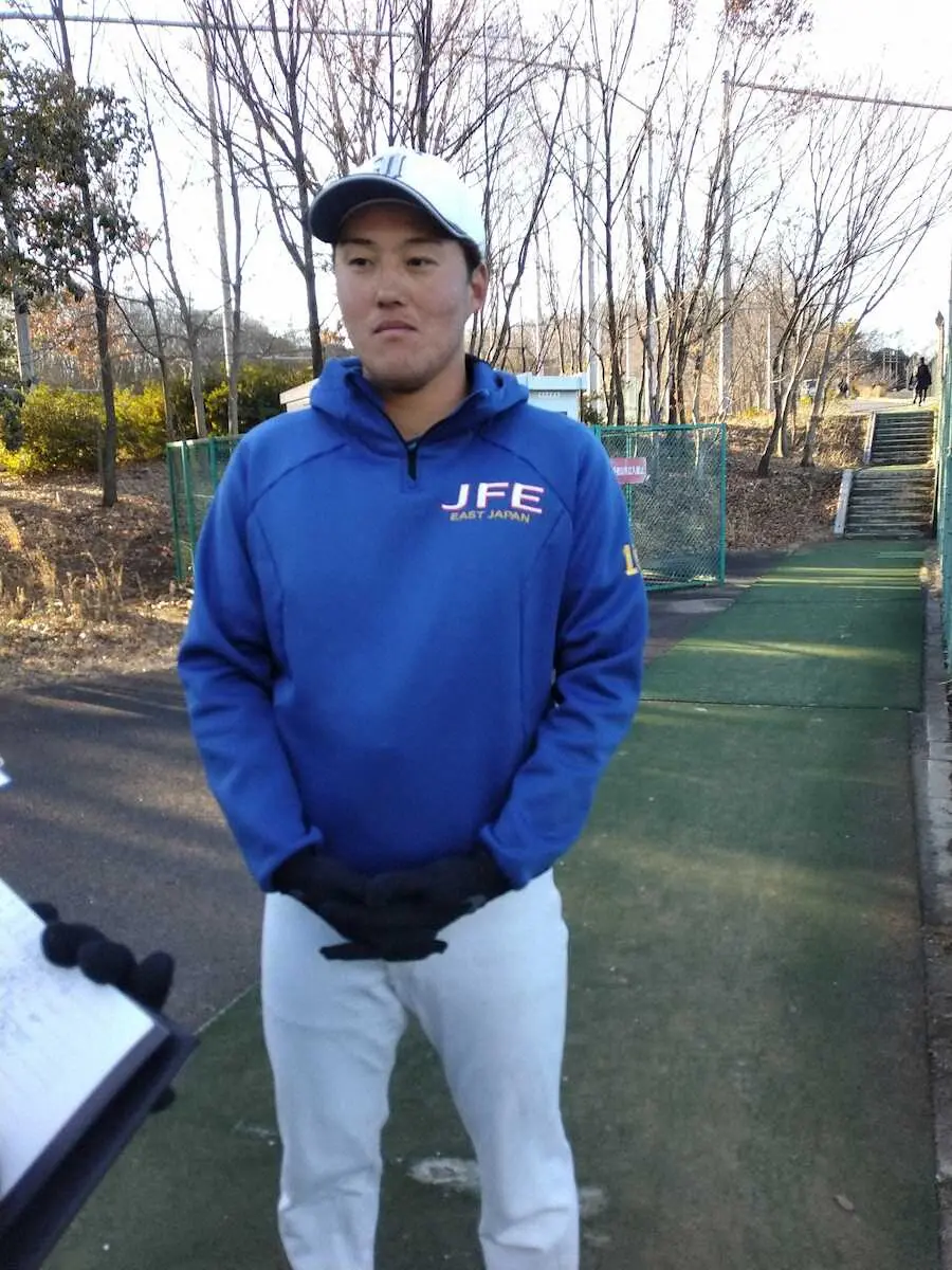 社長観戦の前でJFE東日本のドラフト候補・広沢が152キロをマーク