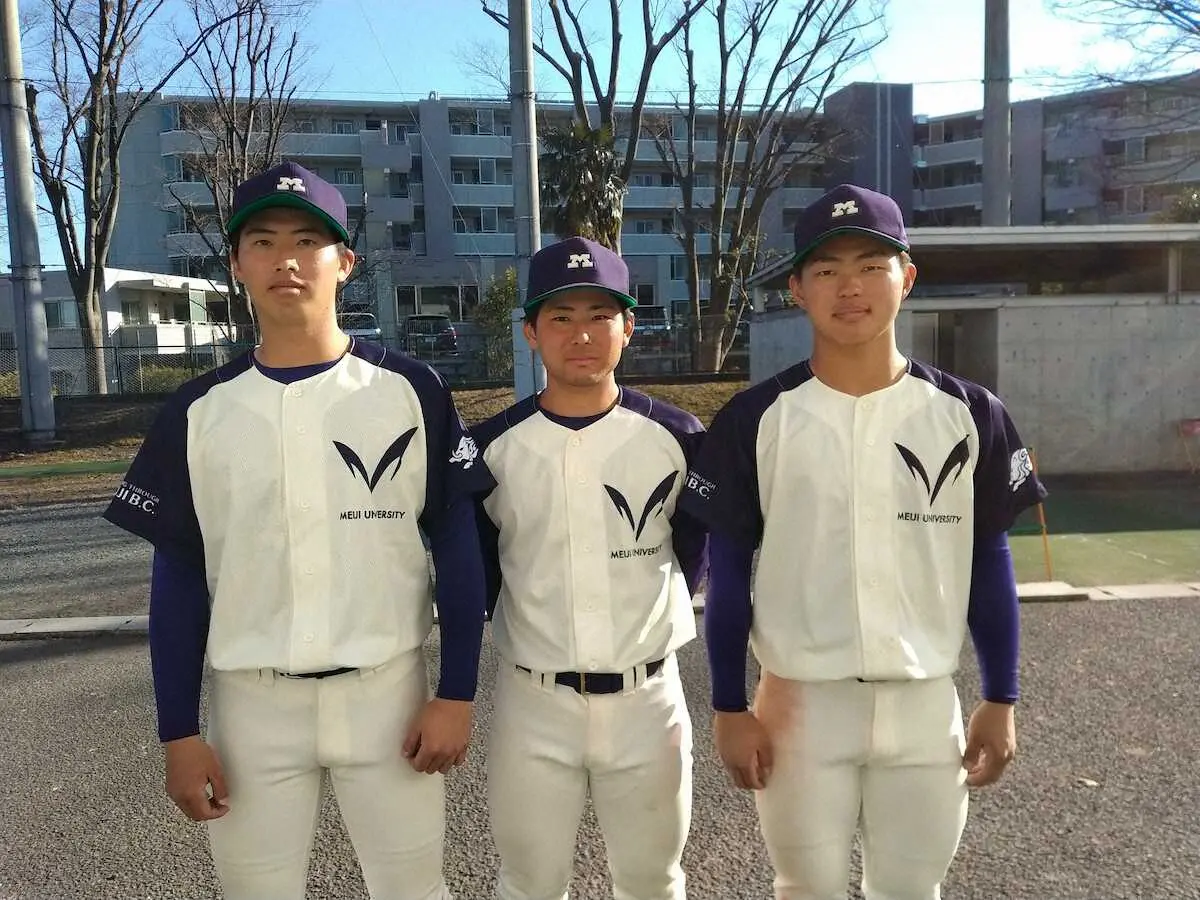 明大期待の新人3選手がデビュー　榊原七斗、初打席で中前打！「大学では投手ではなく野手で頑張りたい」