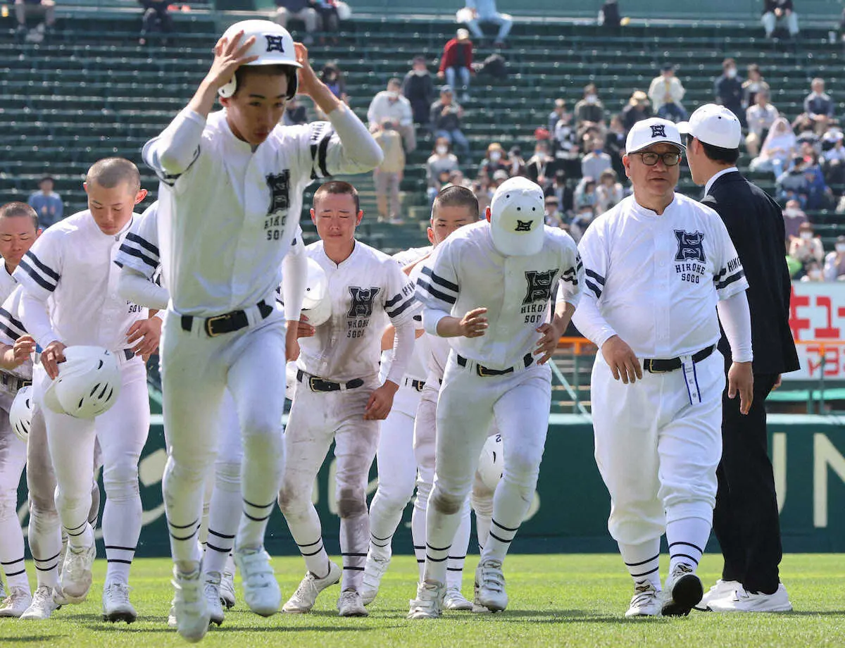 初出場の彦根総合　無念の零敗で初戦敗退　宮崎監督「もう一度甲子園に来て、絶対に点を取らないと」