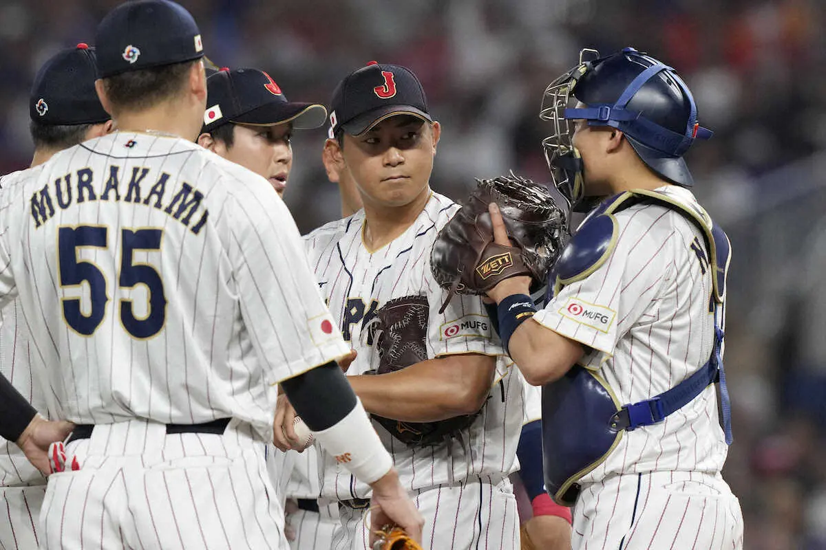 侍・中村　緊張の中「緊張感の中でも自分のプレー」　決勝、準決勝を含め計4試合で先発マスク