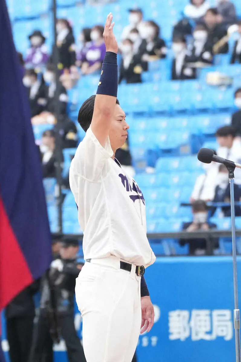 東京六大学野球が開幕　明大・上田主将「神宮に歓声が戻ってきます」　応援団も従来のスタイルに