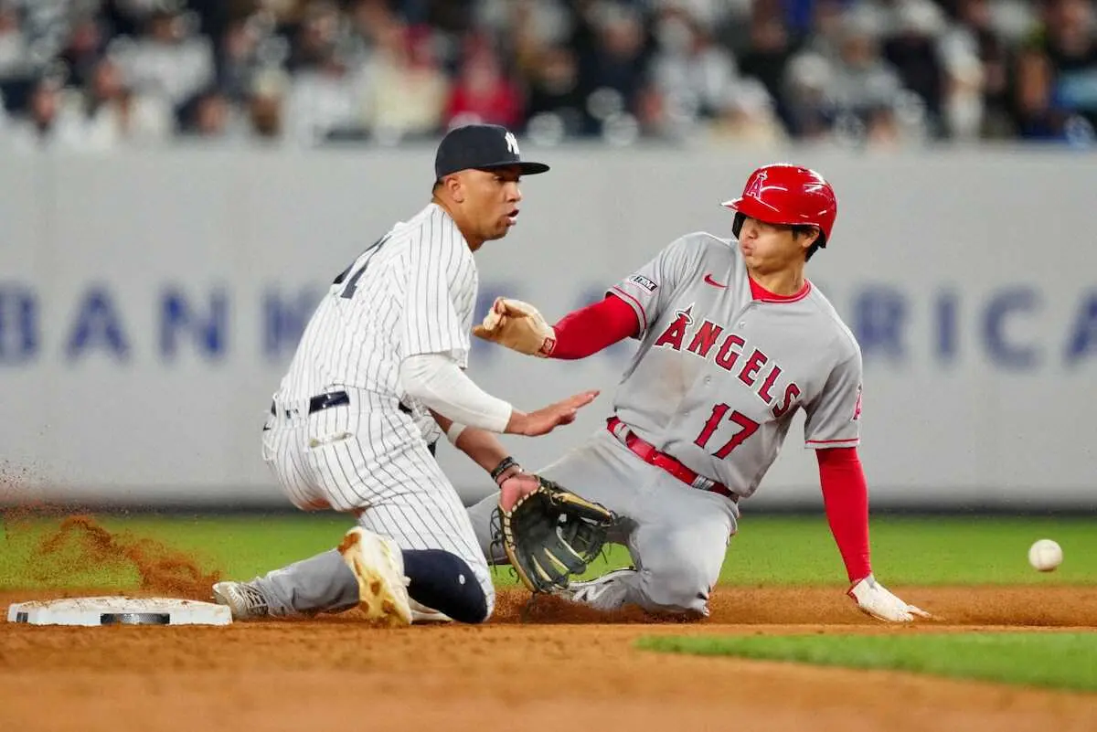 【画像・写真】大谷翔平　ジャッジ頭上越え、7戦ぶり超速弾丸4号2ラン　3打数1安打2打点＆今季初盗塁　2連勝に貢献