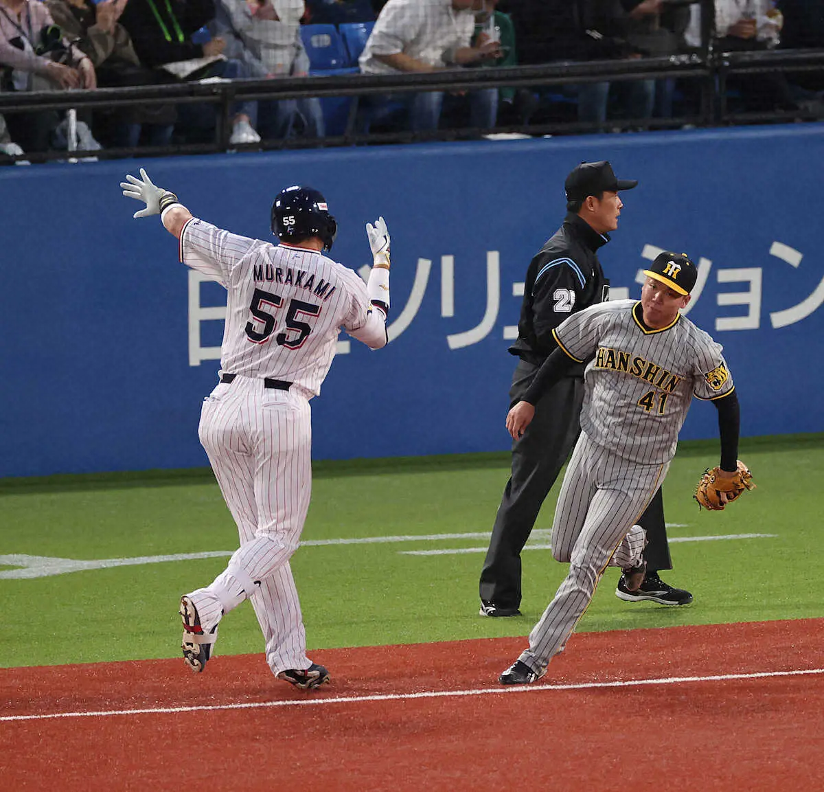 9日の阪神―ヤクルト戦で今季2度目の「村上」対決　4月29日の第1ラウンドは阪神・村上に軍配