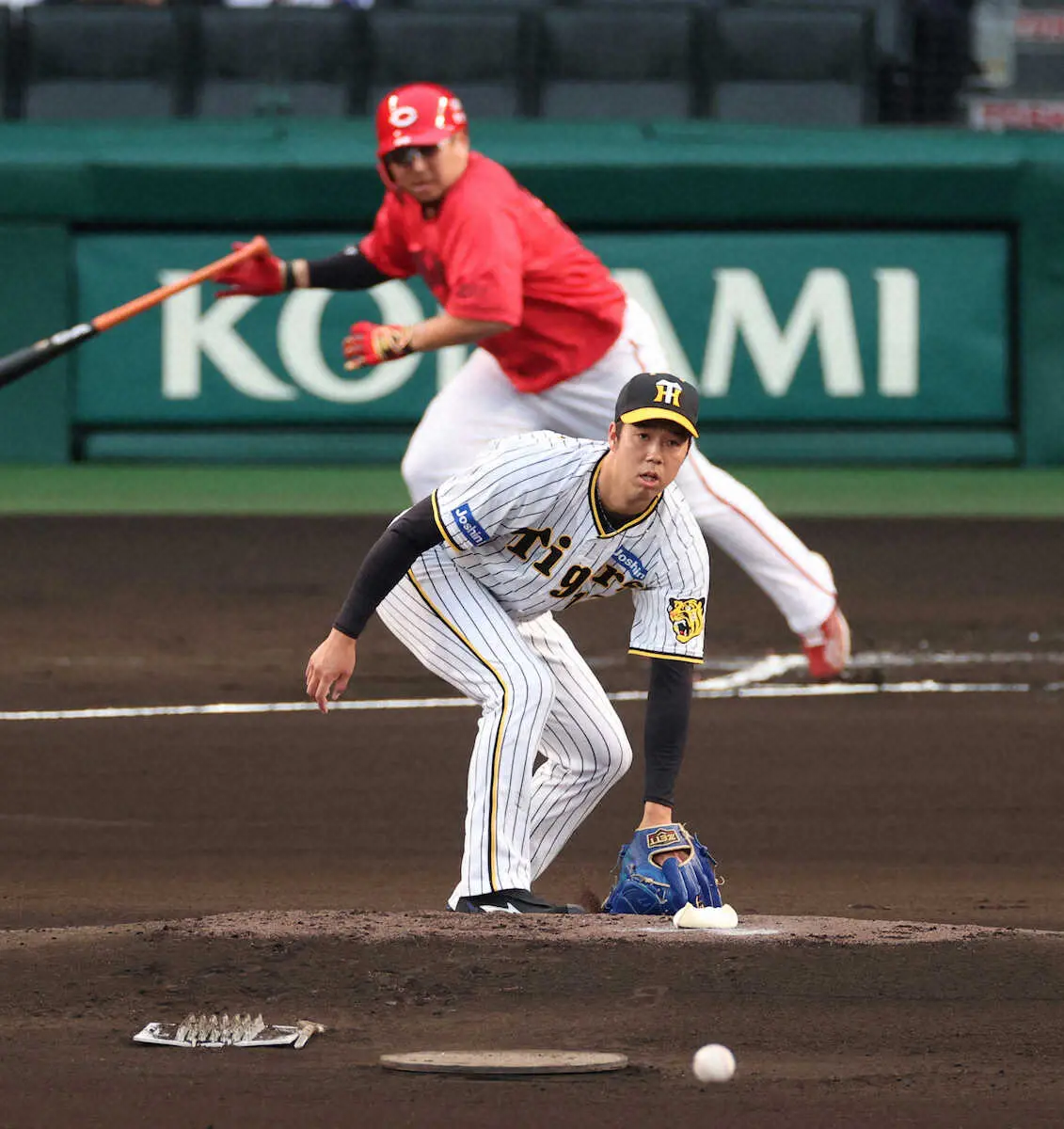 阪神・エース青柳どうした…スタメン全員左打者の広島に初回から5安打5失点　打者一巡の猛攻くらう