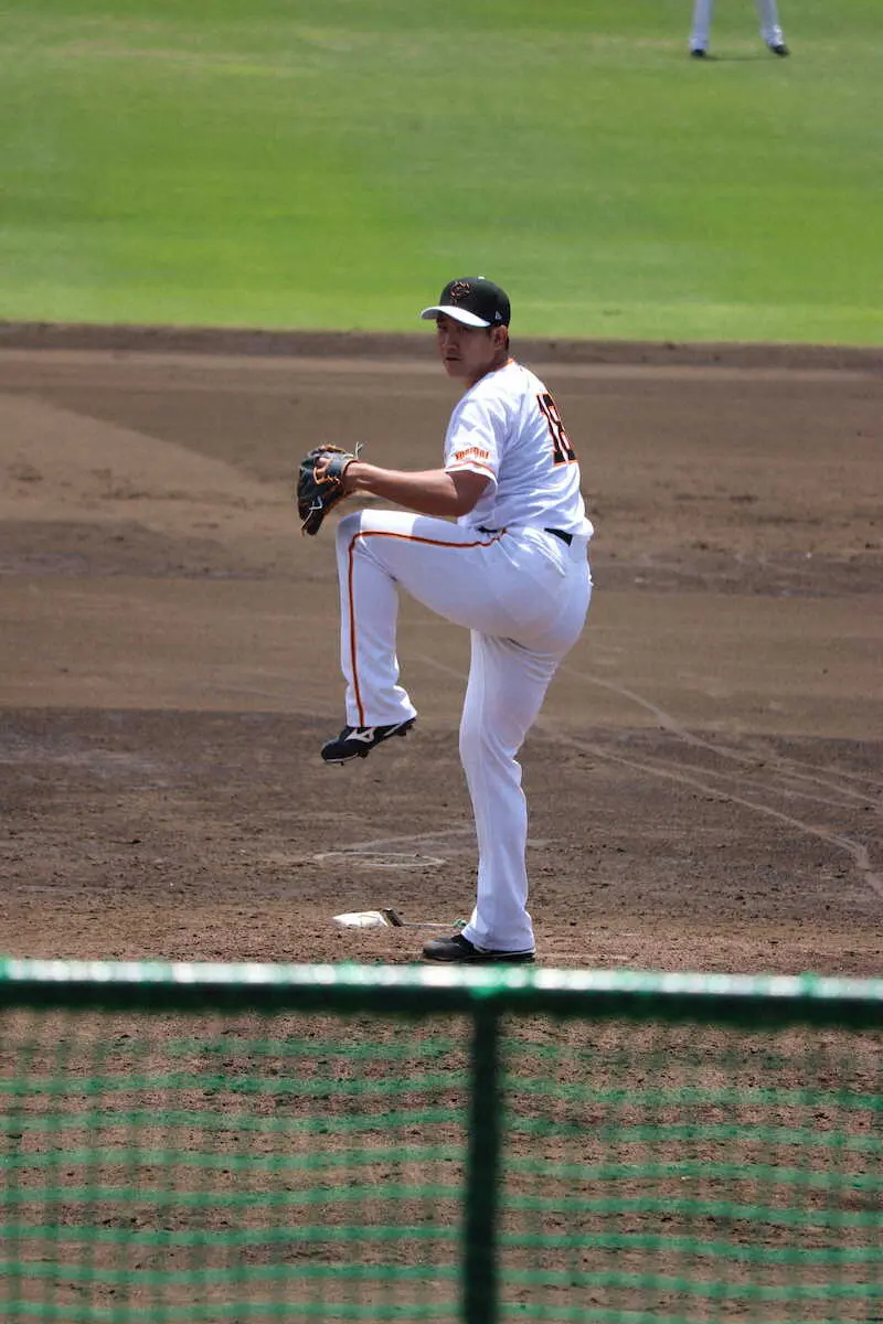 巨人・菅野がシート打撃に登板　2カ月ぶりの打者相手に15球　「出力に関してはかなり戻ってきている」