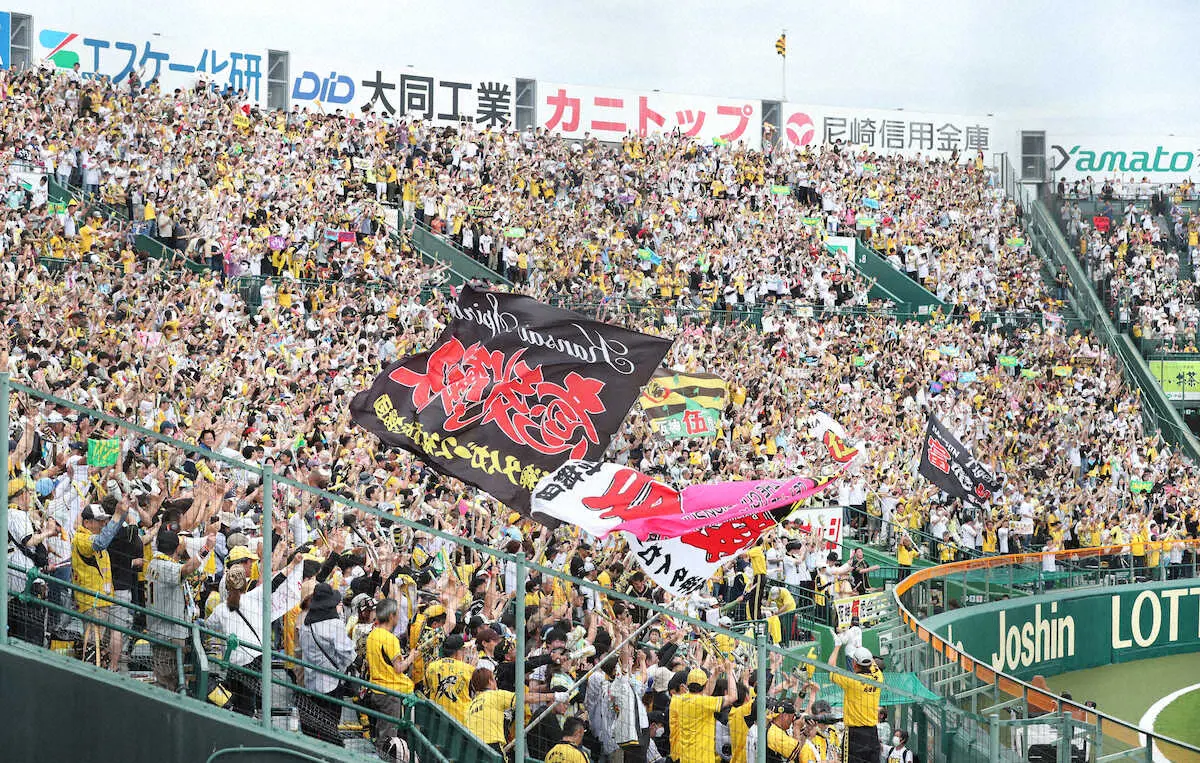 セ首位独走の阪神　観客動員では12球団で独り勝ち　入場者数上位13位まで独占　甲子園満員状態続く