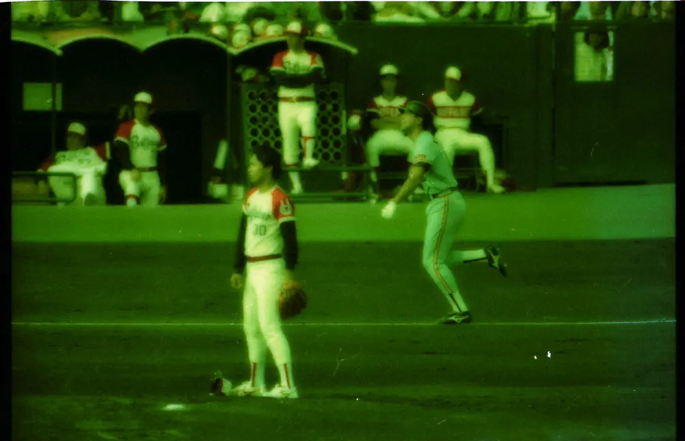 1989年の日本シリーズ第7戦で本塁打を打たれた加藤哲郎氏（打者は駒田）