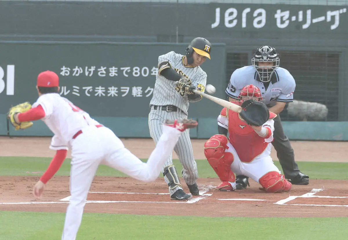 阪神・島田がプロ初の先頭打者本塁打！ベンチでは「サイレント・トリートメント」受ける一幕も