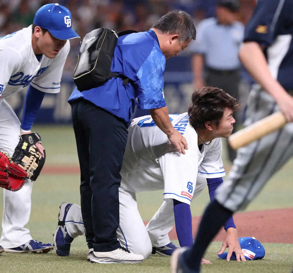 打球直撃の中日・高橋宏は軽症を強調　内出血あるも「痛みはもうない。投げられる」