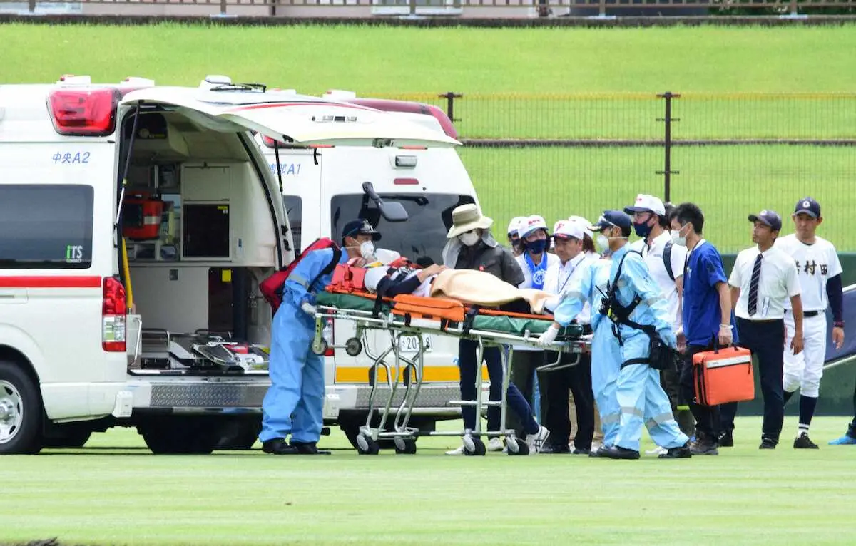 熱戦続く長野大会　選手2人が激突し緊急搬送　球場内に救急車2台