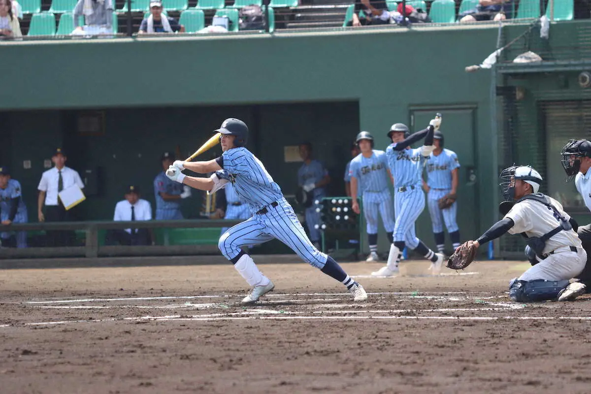 【画像・写真】東海大相模・山内　9打席連続安打で8強けん引！大会記録にあと2　父は元大洋の英雄さん