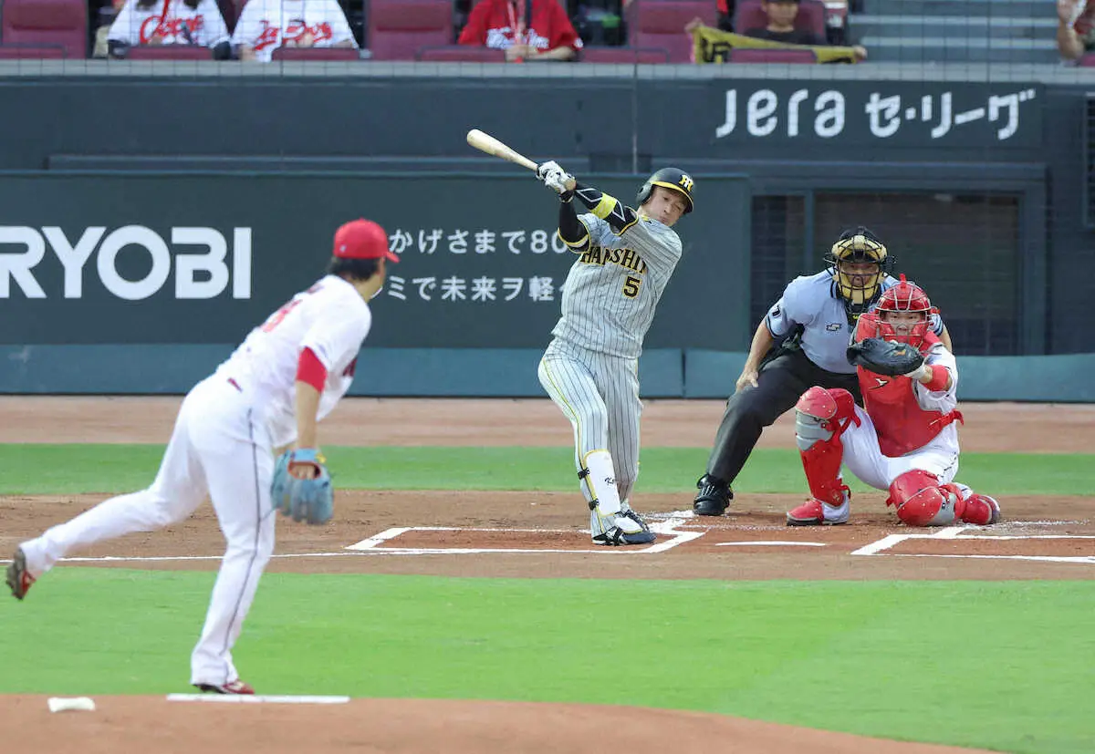 22試合連続出塁の阪神・近本も絶句「ボールが全然違った」　広島・床田に対策の必要性感じる