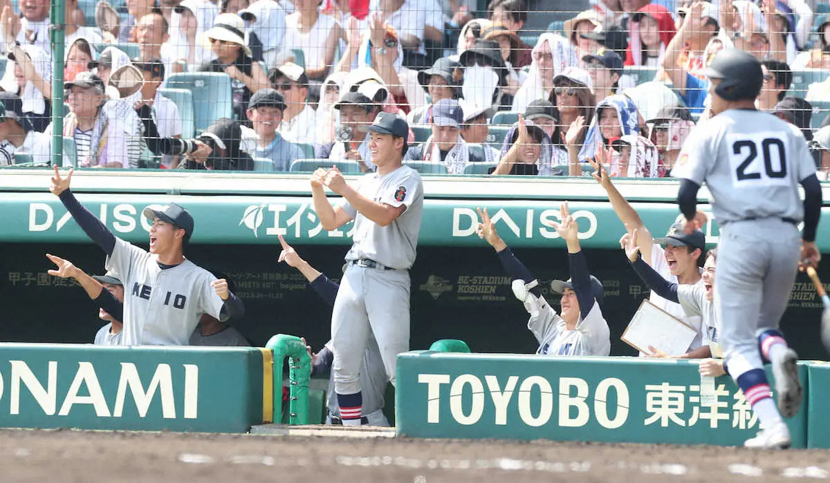 【画像・写真】【甲子園】慶応が決勝進出！107年ぶりの日本一に王手　センバツ敗れた仙台育英に雪辱だ！