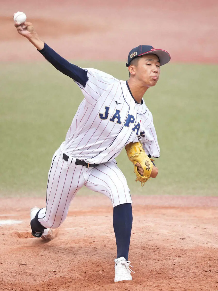 U18高校日本代表　霞ケ浦の150キロ右腕木村は2回無失点で3K　前日は外野手でスタメン出場の二刀流