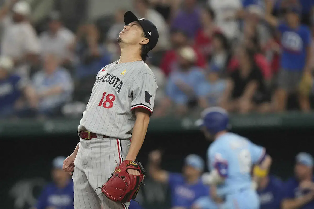 ツインズ・前田健太　5回9安打3失点で1カ月ぶり勝利ならず　粘りの投球も、痛恨の9試合連続被本塁打