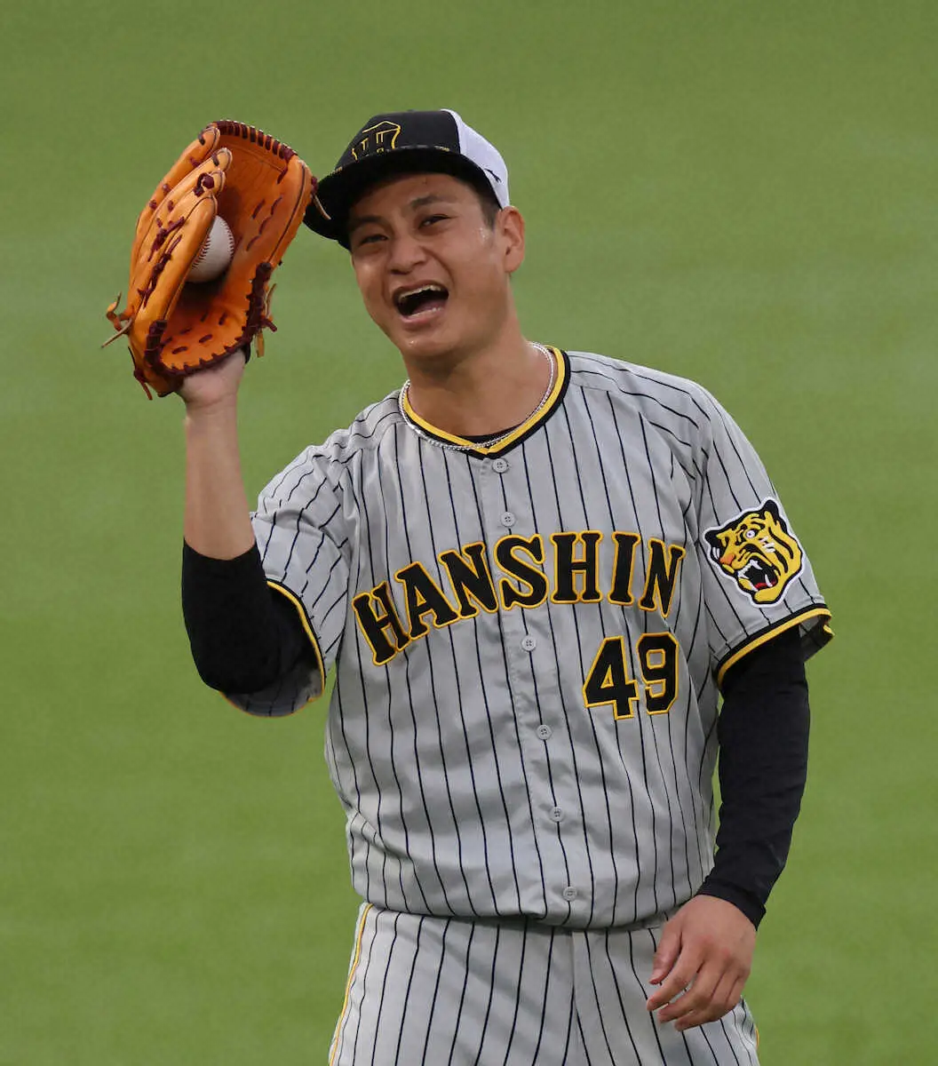 阪神・大竹　最高勝率タイトルへ12勝必ず　「投げ上げ」の神宮「気をつけたい」