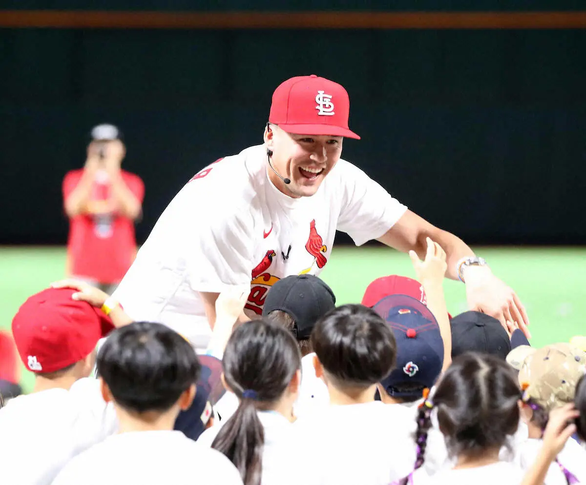 ヌートバーが福岡で野球教室　28年のロス五輪での野球復活「野球がオリンピックに戻るのは凄くいいこと」
