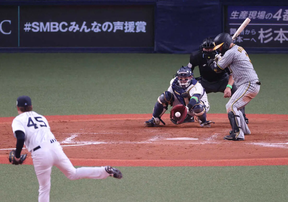 阪神・大山は無安打も3四球で「つなぎ役」に徹する　シーズンもリーグトップの99四球