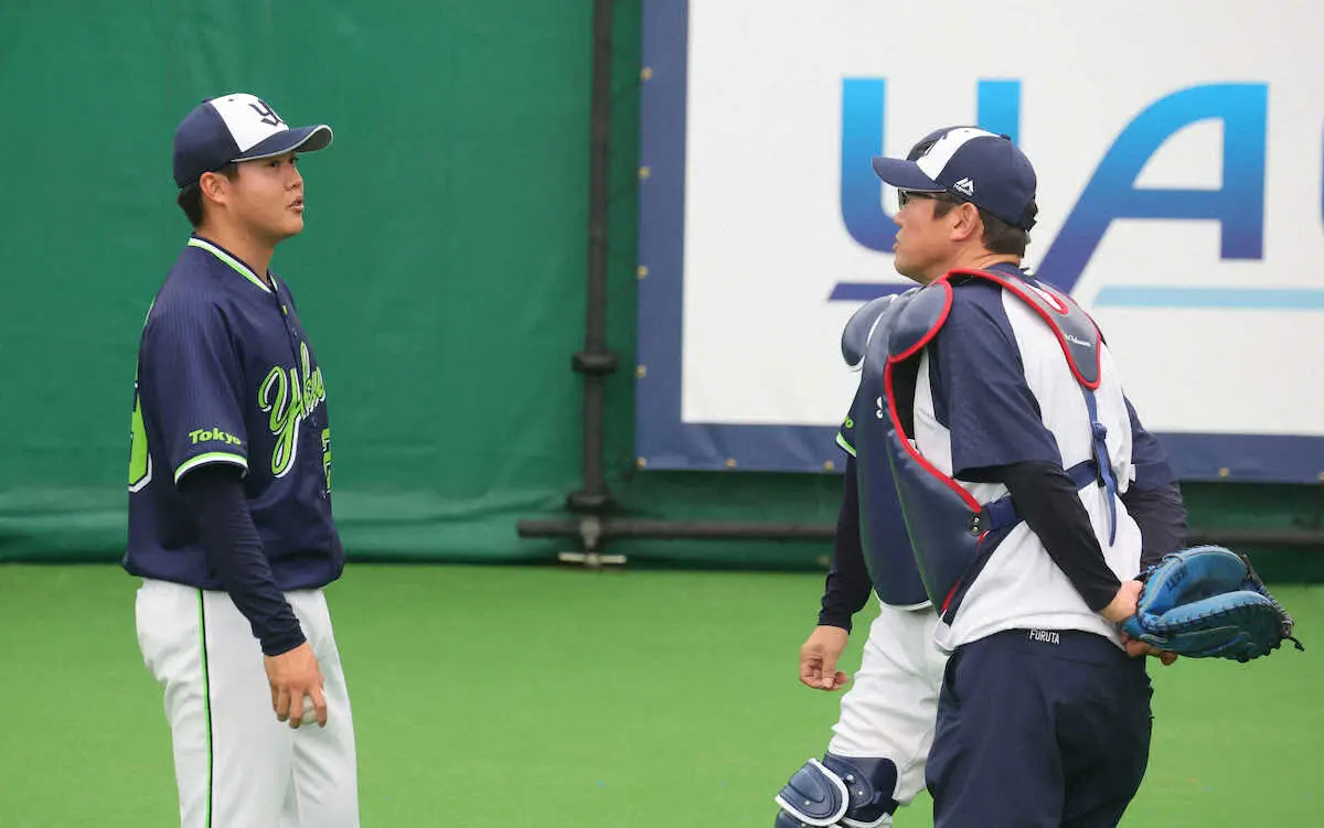 ヤクルト・ドラ2松本健「これからの野球人生のプラスに」古田氏に夢の10球　金言ももらった「攻めて」