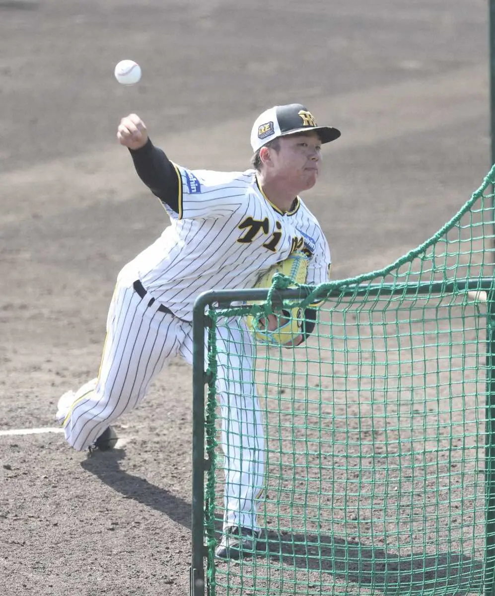 昨年のMVP、阪神・村上がフリー打撃に初登板　野口に柵越え許すも40球で安打性5本