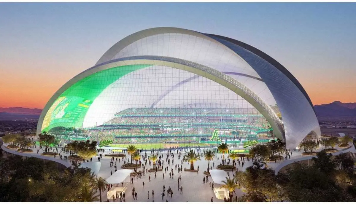 アスレチックス　28年開業予定のラスベガスの新球場デザインを発表　外観はオペラハウス？アルマジロ？