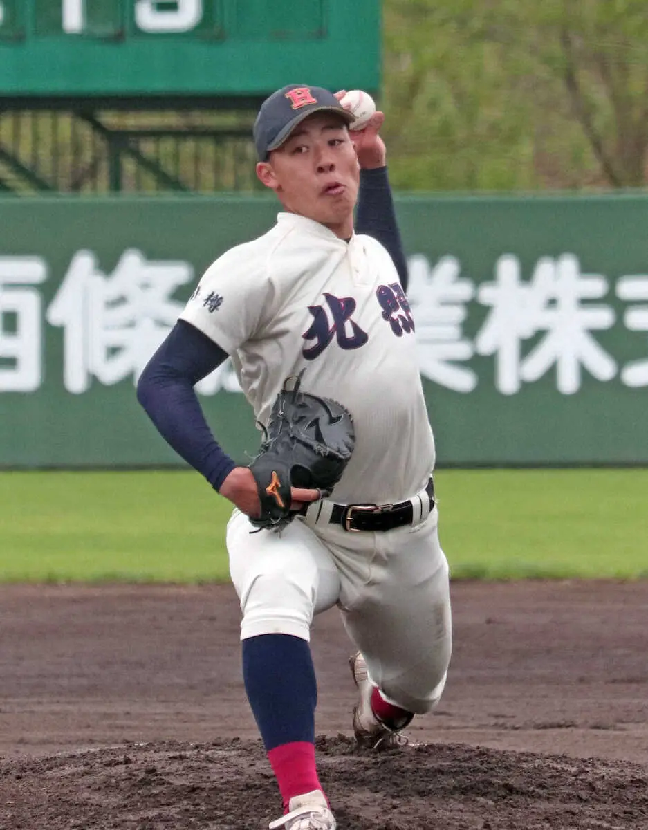 U―18日本代表候補の北照・高橋幸佑、24年公式戦初登板で4回無安打無失点