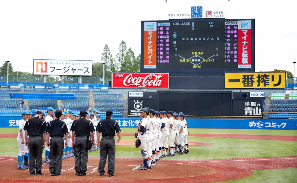 5・12は母の日　東京六大学野球のスコアボード「母の日仕様」に