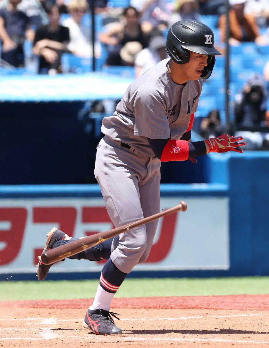 慶大清原Jr.が激走で今季11安打目　高校野球経験なしも東京六大学Lで打率3割迫る