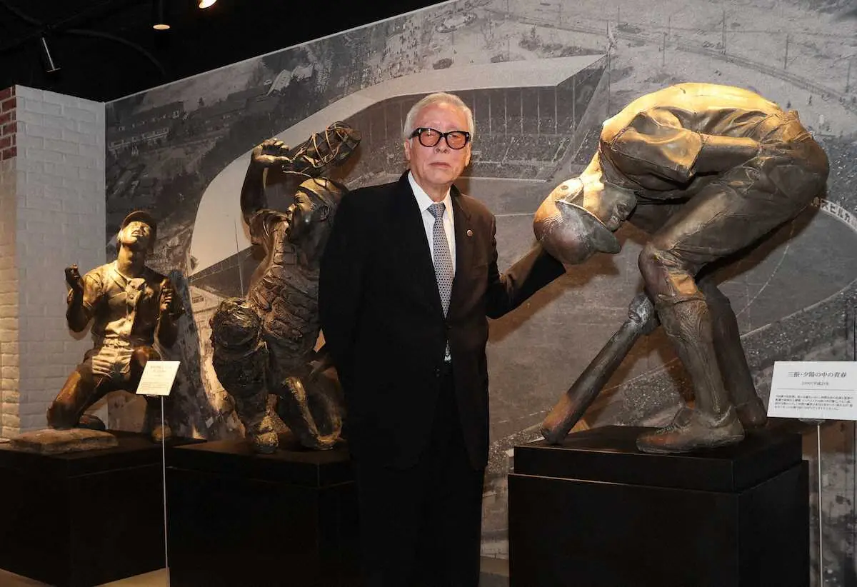 甲子園歴史館に彫刻家・宮瀬富之氏の彫刻作品展示　甲子園の敗者に焦点当てた3作品