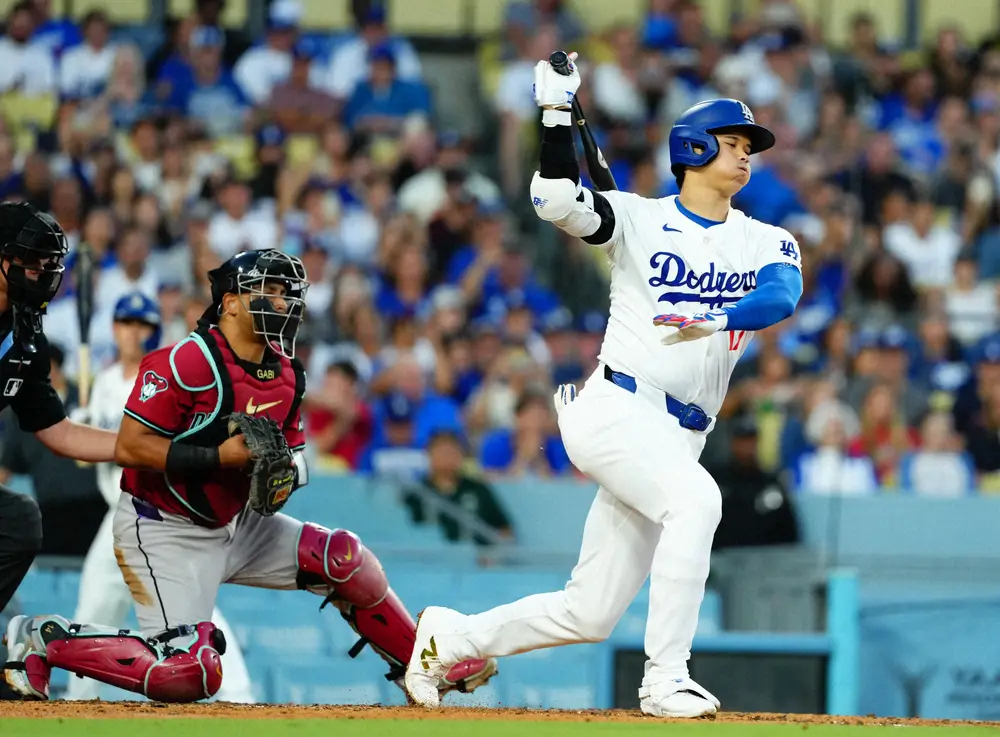 【画像・写真】大谷翔平は4打数1安打も球宴4年連続選出ファン投票“御礼弾”ならず　ドジャースは12失点投崩で大敗