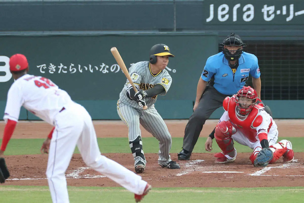 【画像・写真】阪神・村上がプロ初打点となる勝ち越し打で逆転に成功