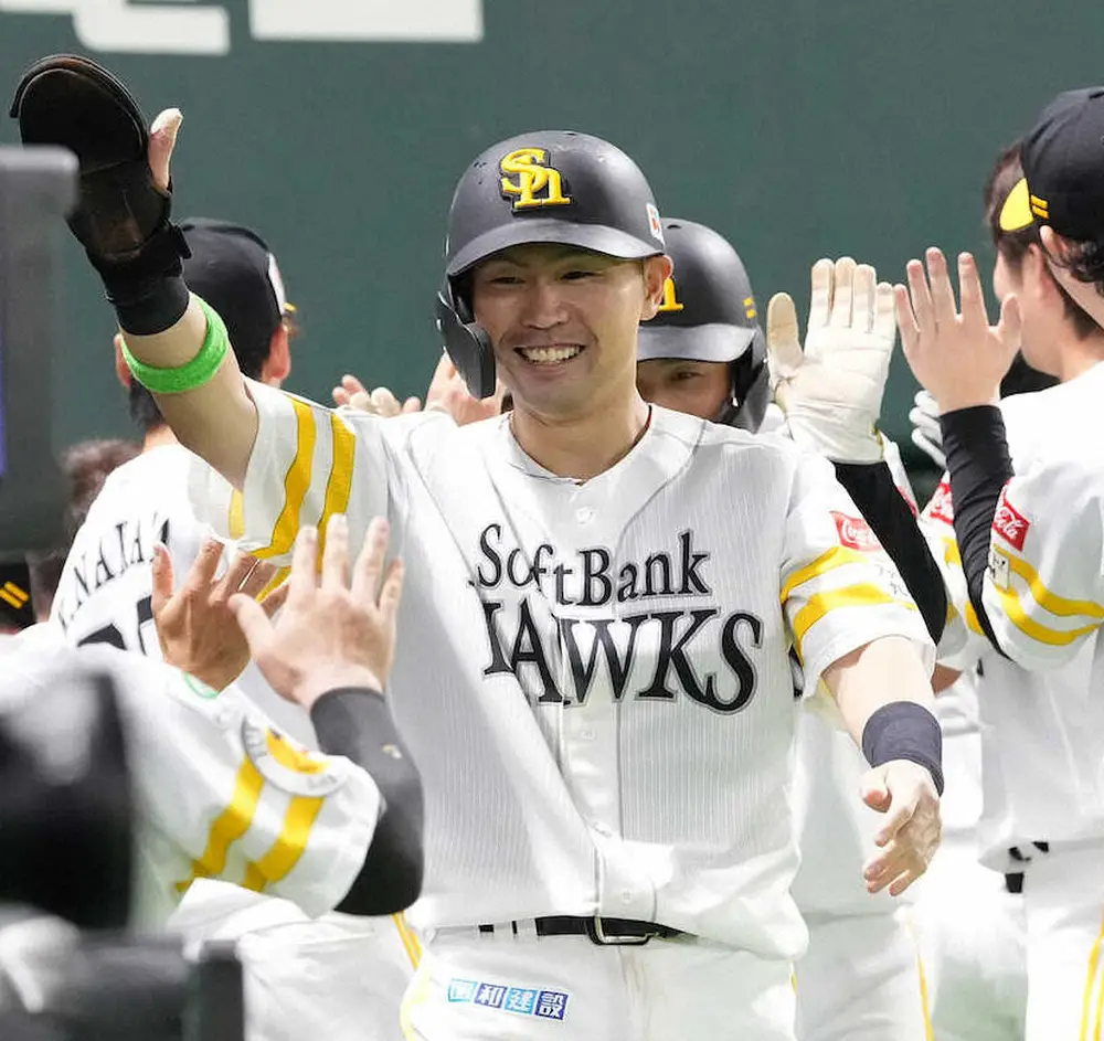 ソフトバンク・中村晃、3戦ぶり先発に攻守で躍動　「流れを変えたいと思っていた」両リーグ最速50勝呼ぶ