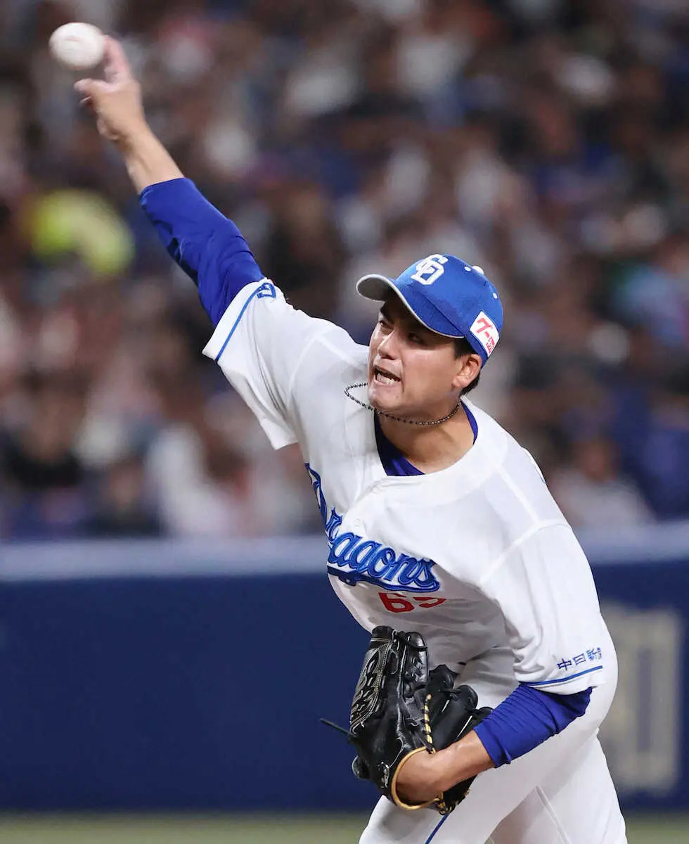 中日・松木平がプロ初勝利　8日に支配下登録を勝ち取った苦労人右腕が6回4安打無失点の力投