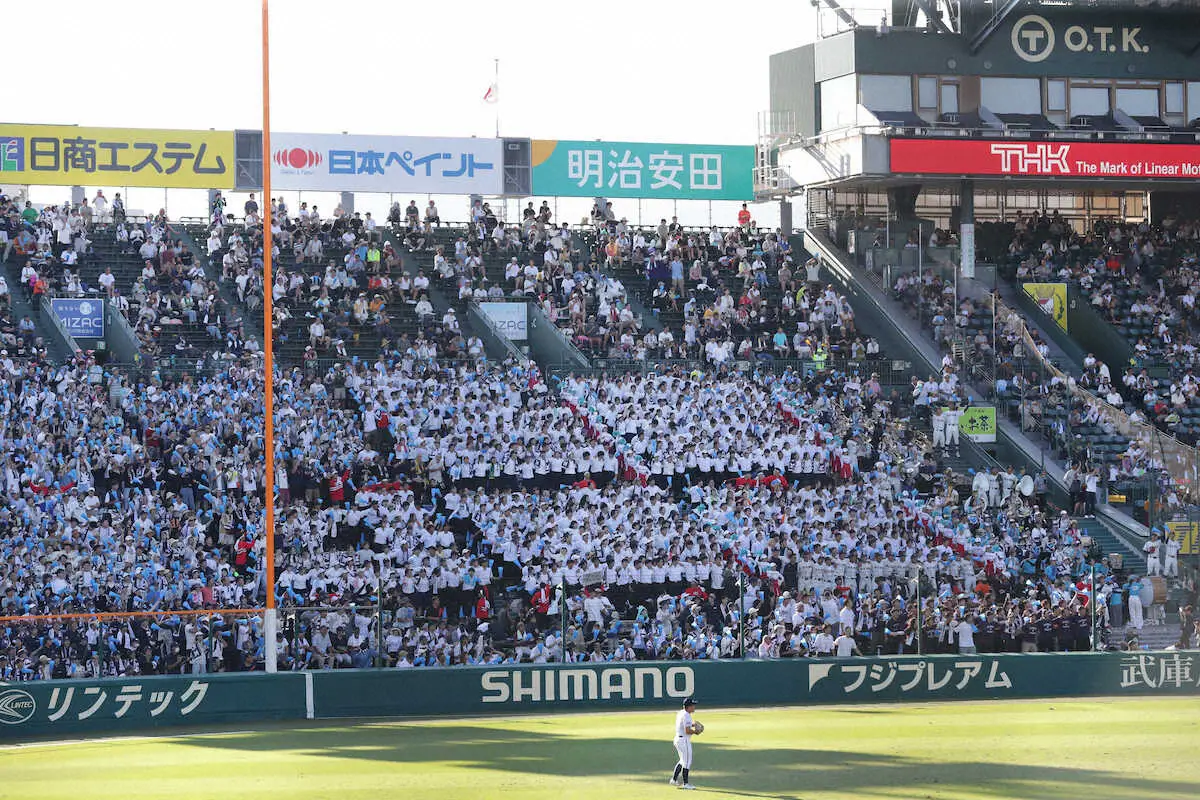 ＜日本航空・掛川西＞　初回から盛り上がる掛川西アルプス　（撮影・後藤　大輝）