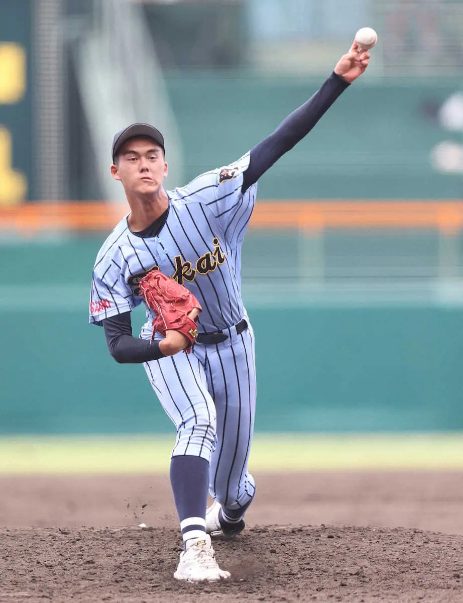 【甲子園】東海大相模・藤田　プロ注目1メートル98左腕が最速147キロ！7回零封13K