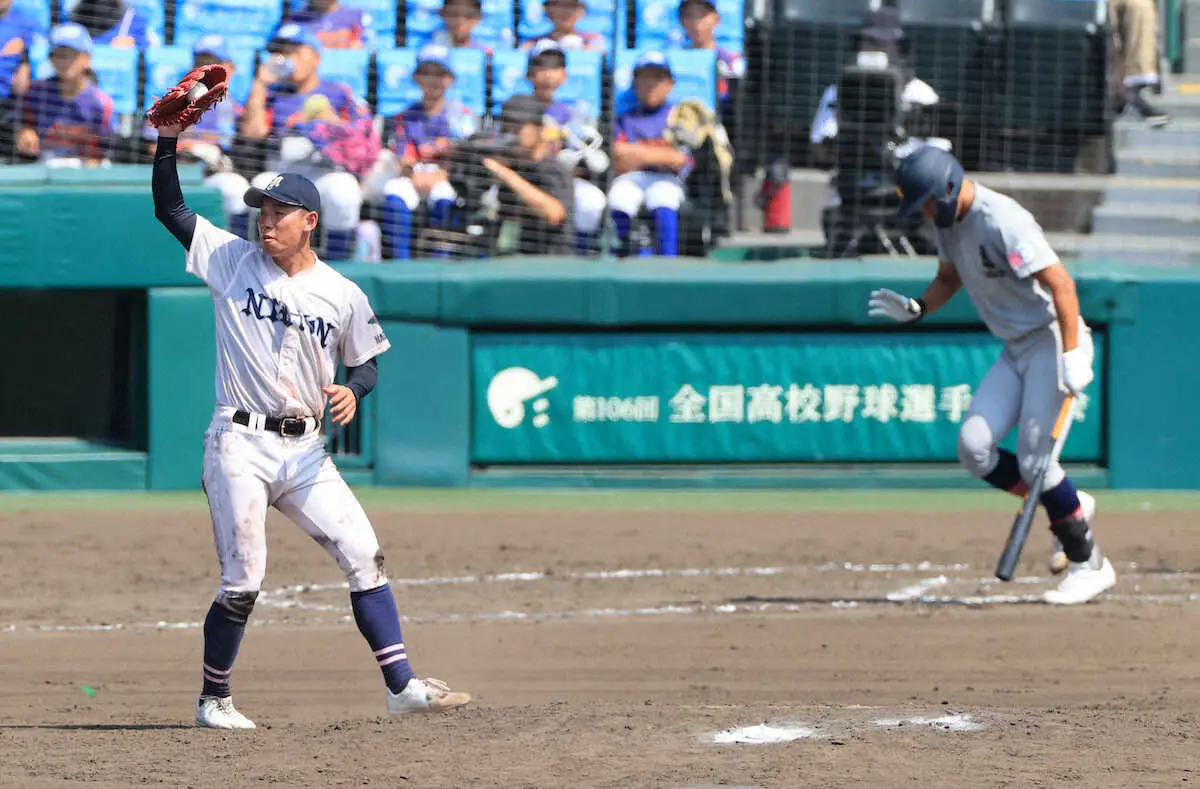 【甲子園】長野日大・山田羽琉　ライナー捕球直後「大丈夫」の笑みにネット沸騰「いいものを見た」