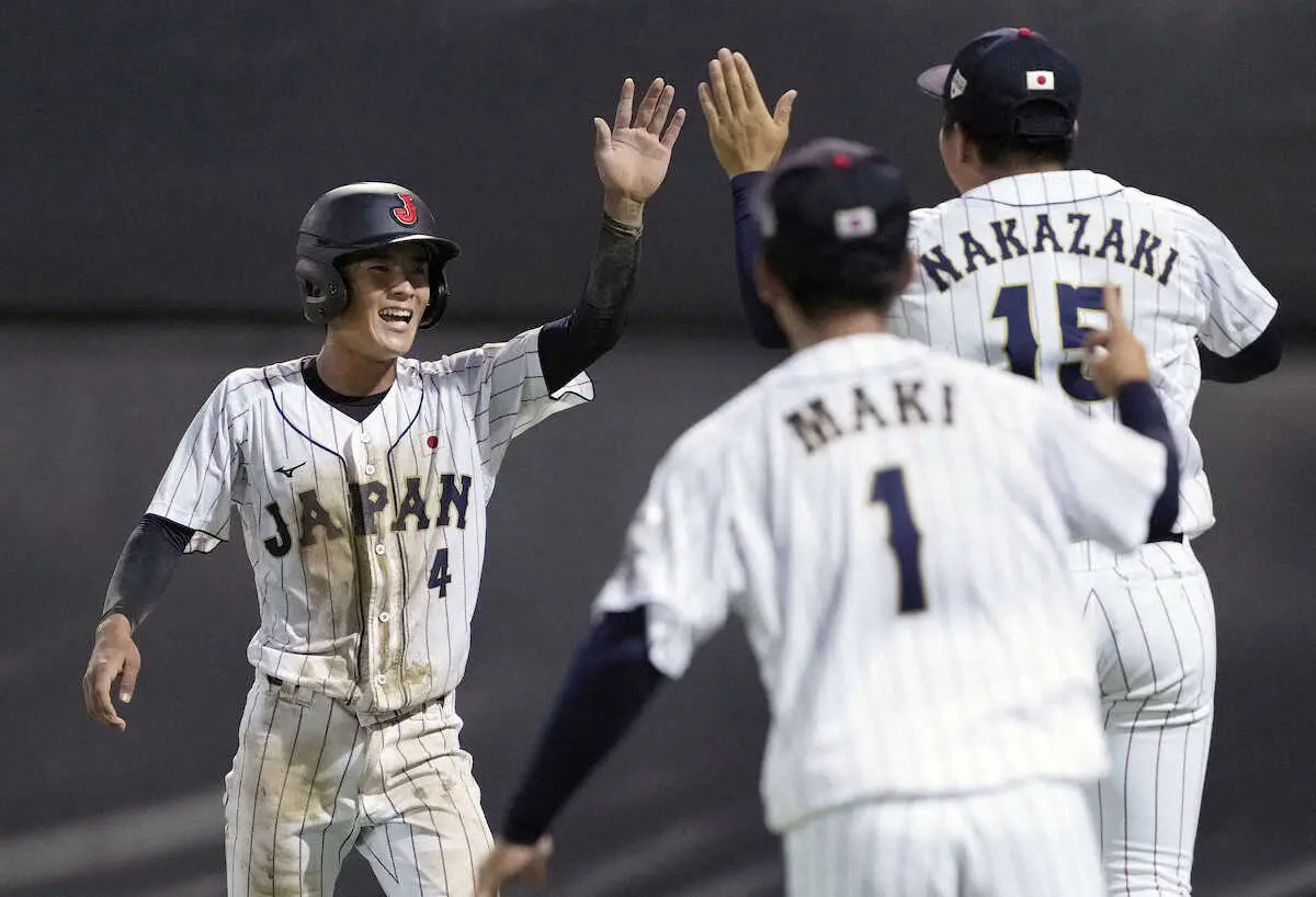 高校侍・山畑　チーム初安打＆決勝ホーム　小倉監督「ラッキーボーイ的な存在に」