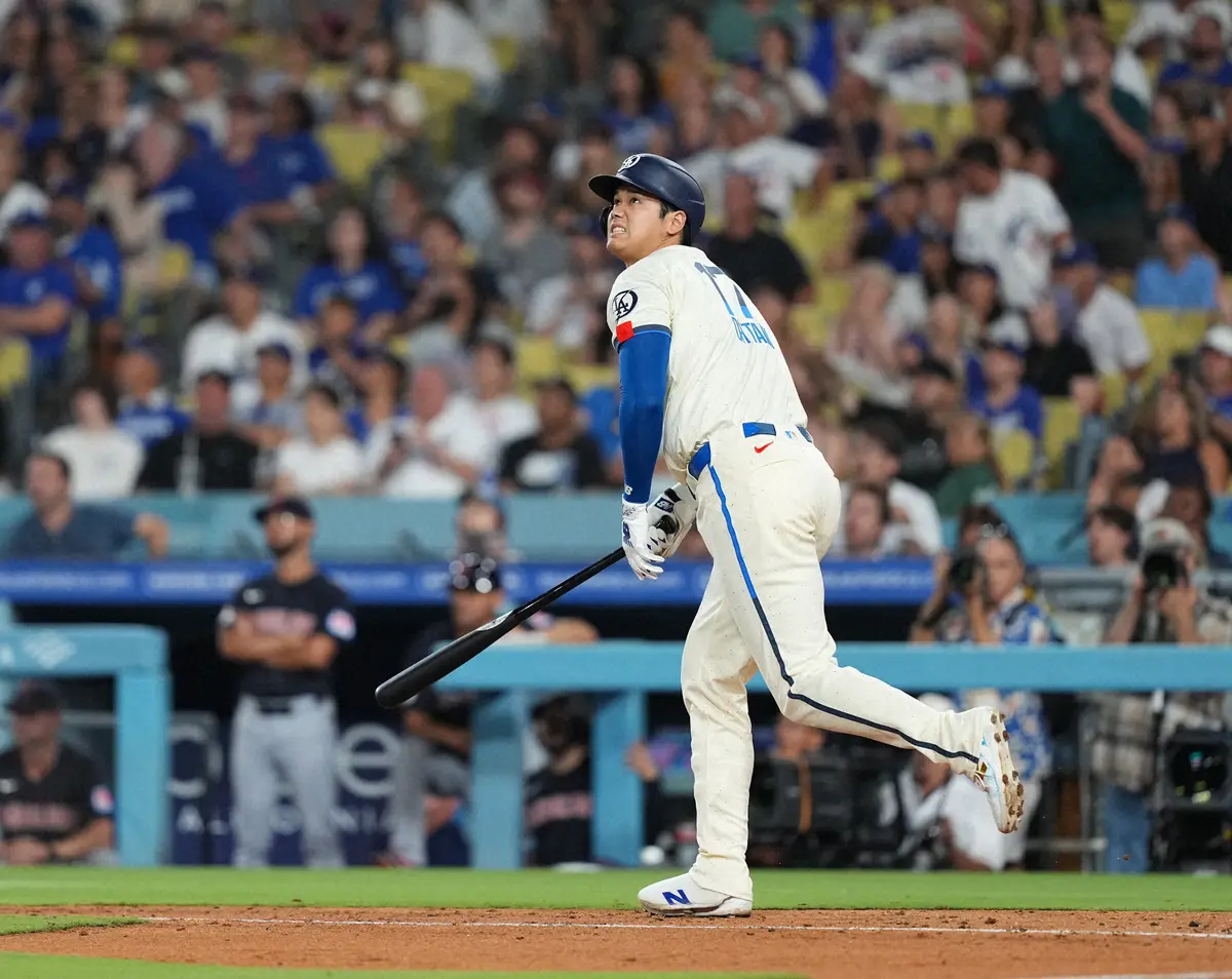 【画像・写真】大谷翔平　6回は左翼へ106ｍ大飛球もフェンス手前で失速　他の10球場なら本塁打　初回は特大ファウル