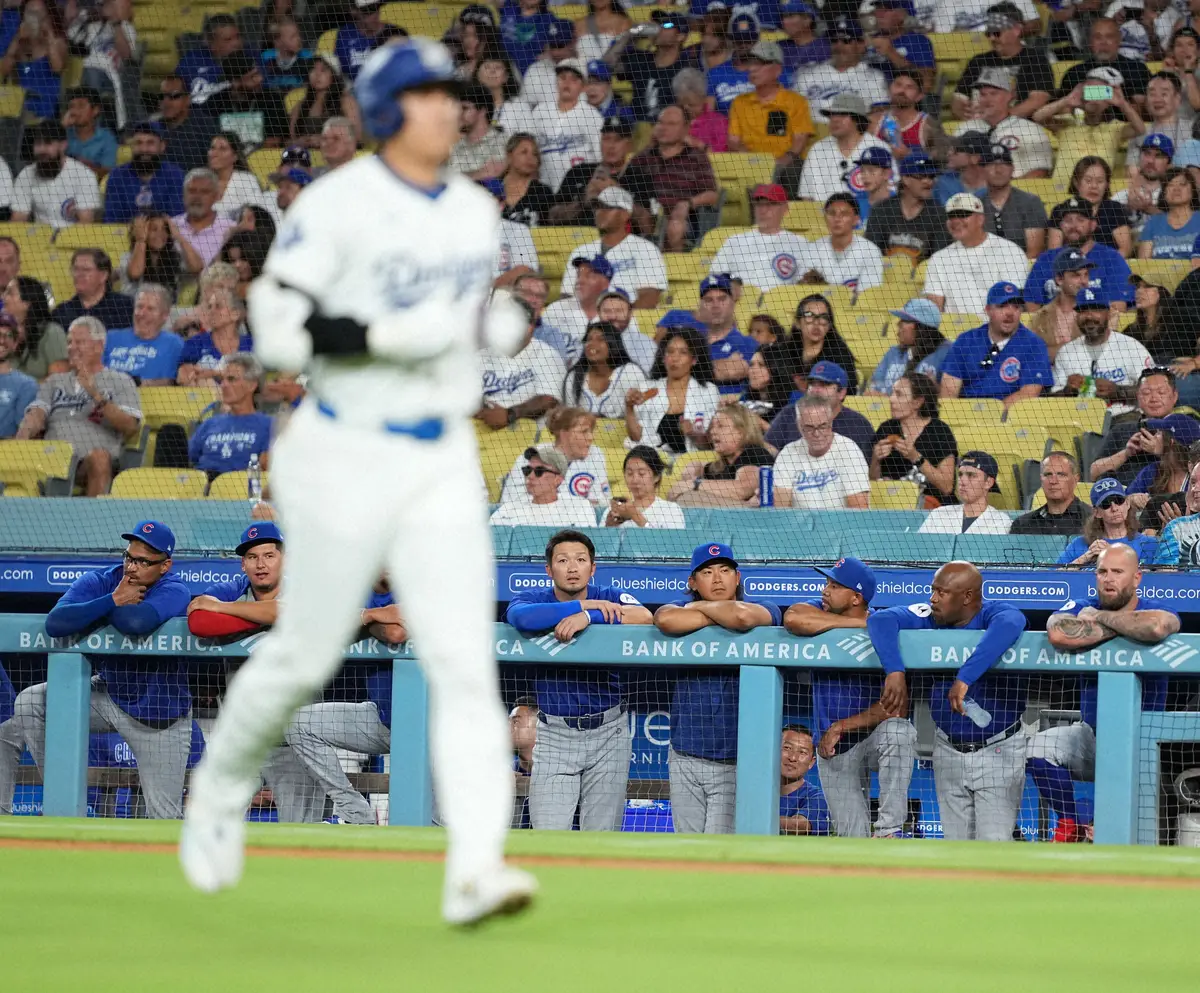 【画像・写真】大谷翔平＆鈴木誠也　試合前にグラウンド挟んで互いにニヤニヤ　SNS盛り上がり「相思相愛か」「最高や」