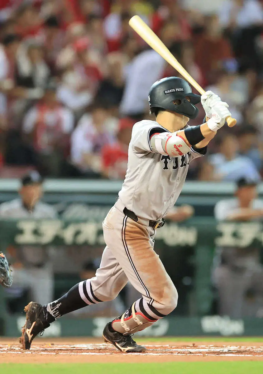 【画像・写真】巨人・門脇誠「食らいついていこうと決めて」こう着状態破る2点適時二塁打　自身も4点目ホームイン