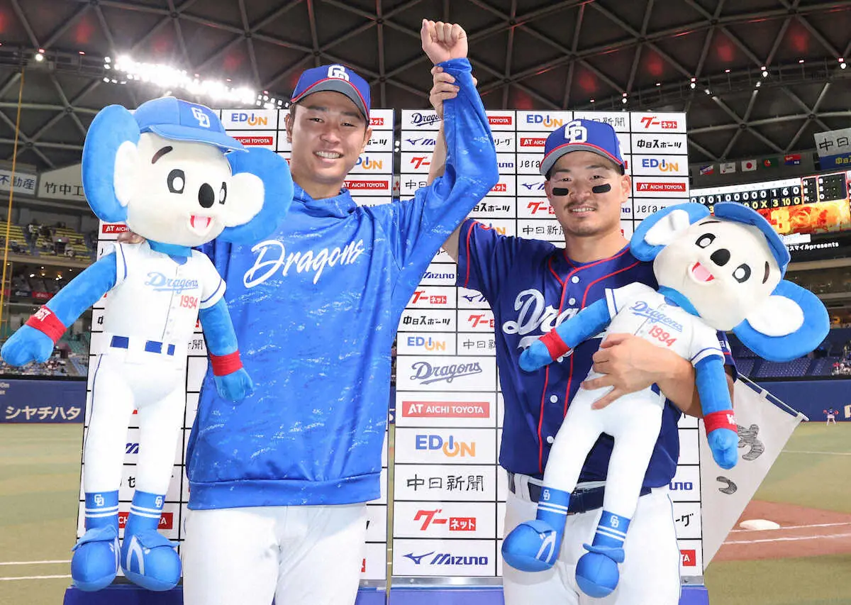 中日・川越が3回に決勝2号3ラン　「貢献できてうれしい。最高」と笑顔