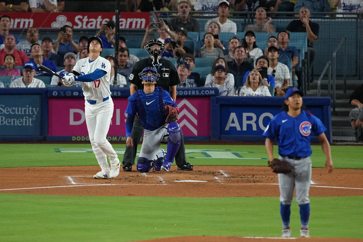 【画像・写真】大谷翔平　今永昇太との注目の第2R第1打席は遊飛　17年ぶり日本選手4人が同時先発