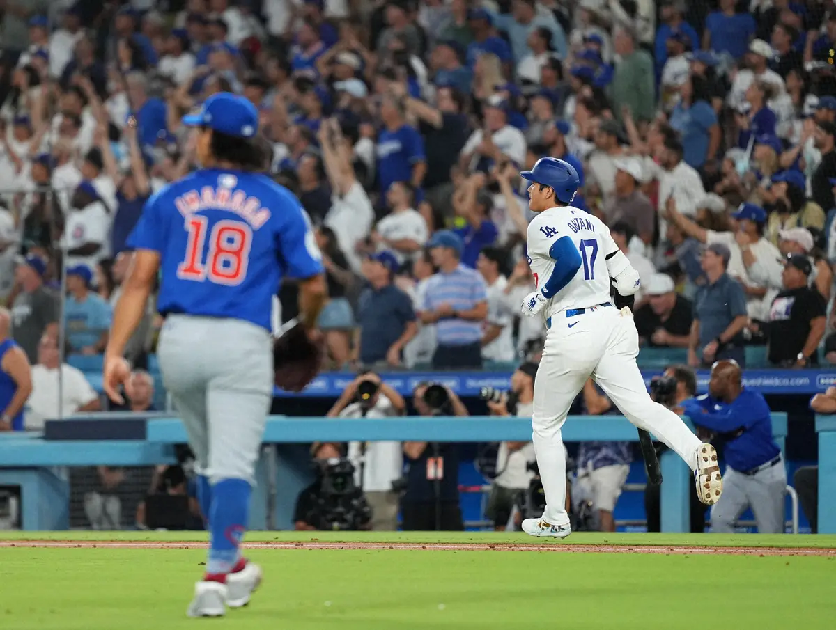 【画像・写真】大谷翔平　惜しい47号！今永昇太との第3打席は特大114ｍ右飛　第4打席も右中間フェンス際へ大飛球