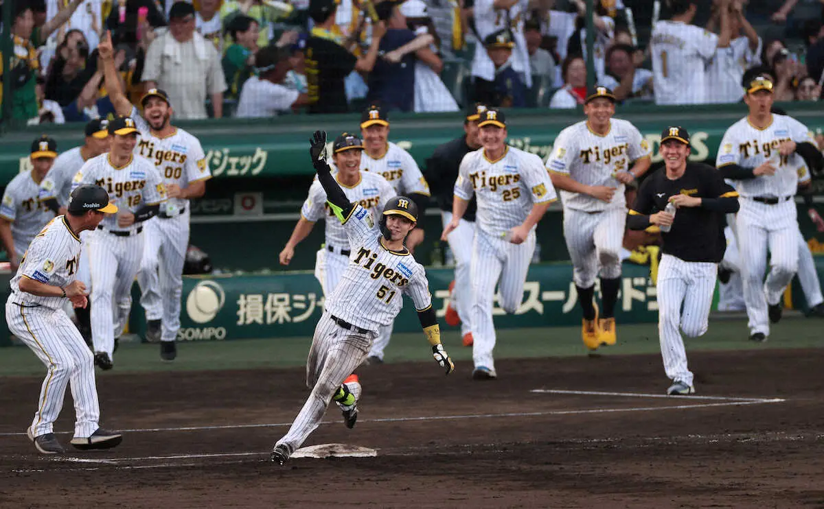 【画像・写真】中野が決めた！阪神がサヨナラ勝ち　先発・才木が3失点も大逆転「負けられない試合だった」