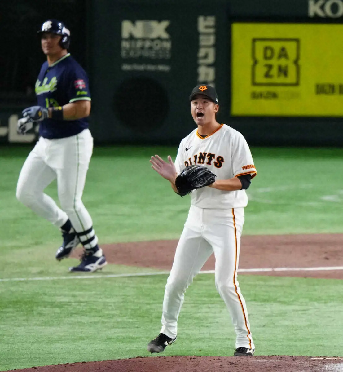 【画像・写真】巨人・堀田賢慎　94日ぶり1軍登板で2回無安打無失点と好救援　阿部監督「頑張ってくれた」とねぎらう