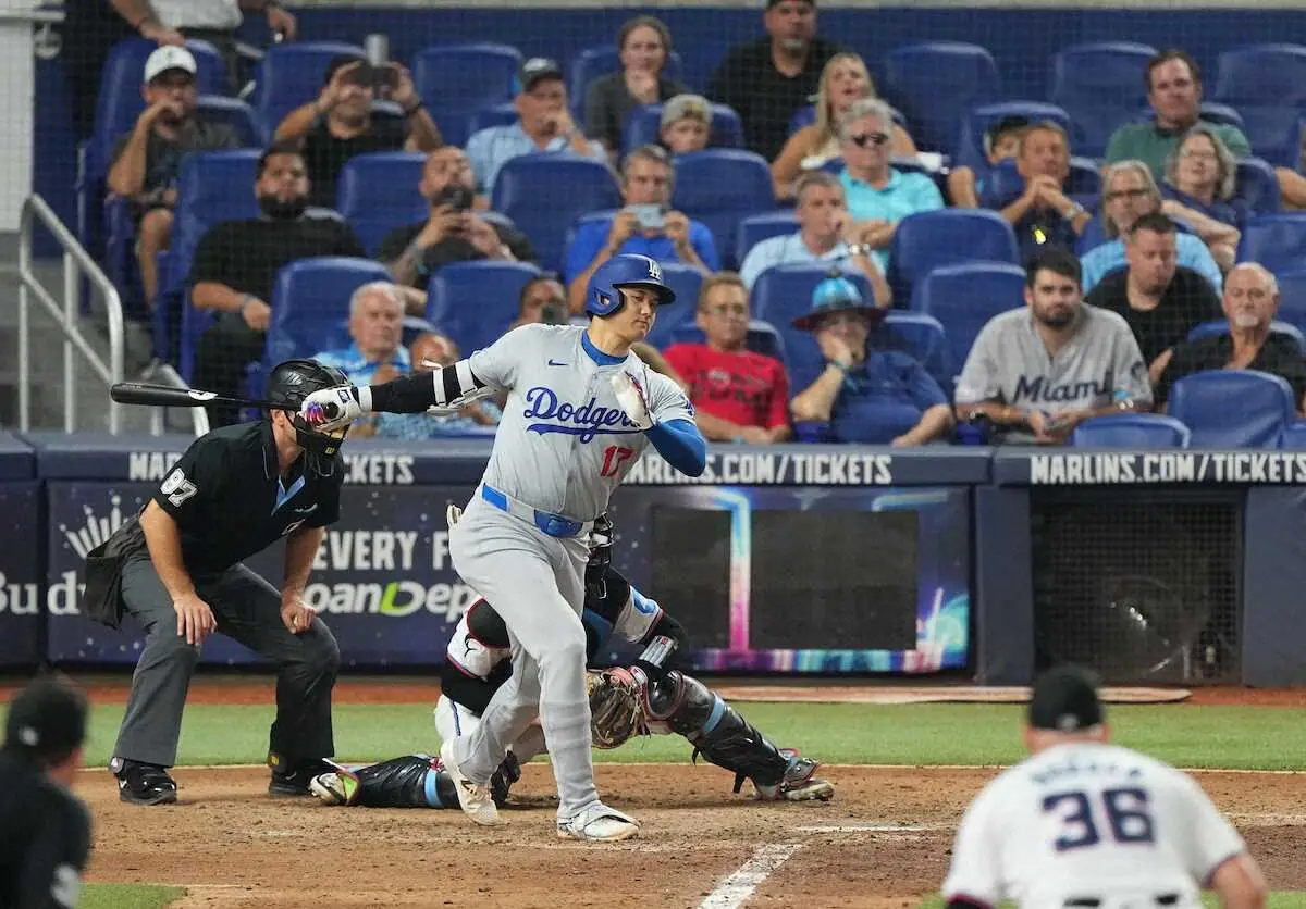 【画像・写真】大谷翔平　1点追う6回の第4打席は好機で空振り三振　5試合ぶり48号も3三振