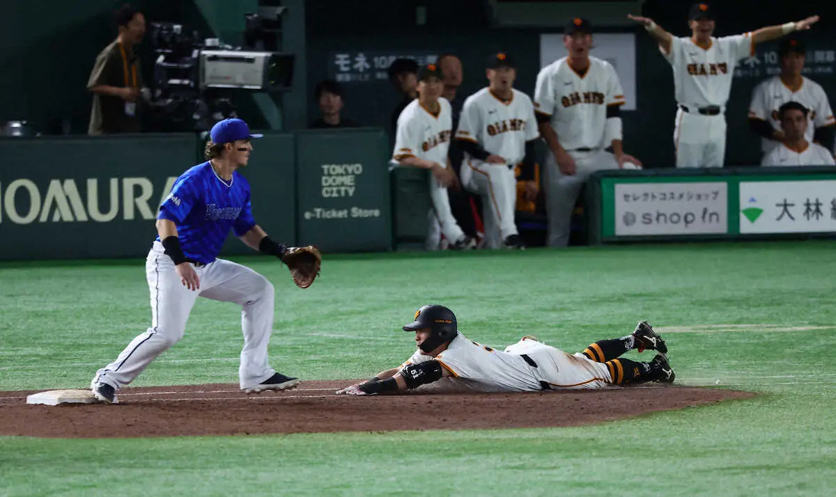 【画像・写真】巨人・岡本和真が25号2ラン！　直近4戦3発　戸郷が5回無失点好投を続けるなかで5点リードに