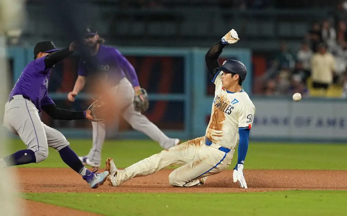 【画像・写真】大谷翔平　5戦連続安打→53盗塁成功　最近5試合で12安打目　イチローの日本選手最多56盗塁更新も